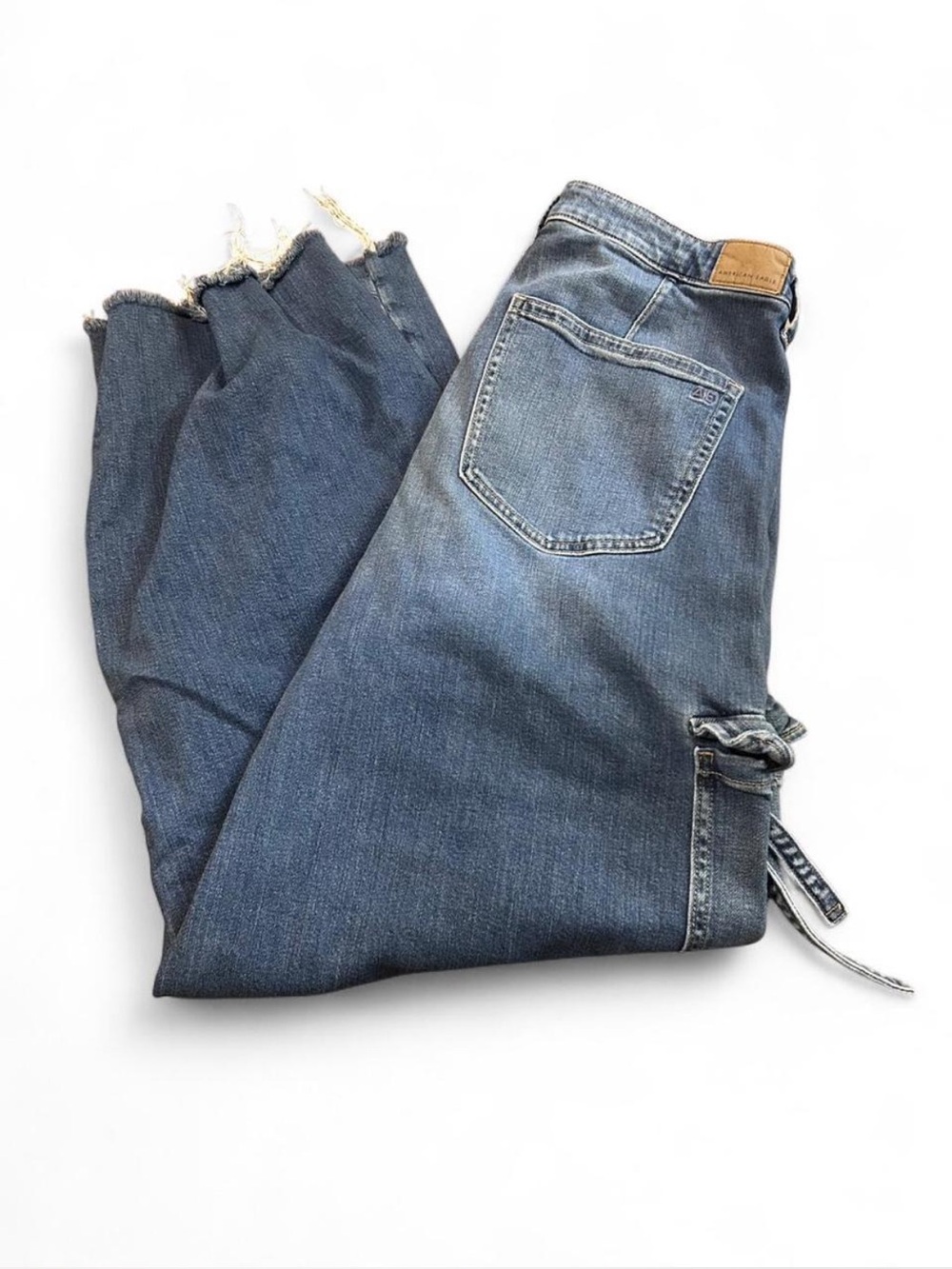 AE Women’s Wide Leg Cargo Jeans - Picture 2 of 6